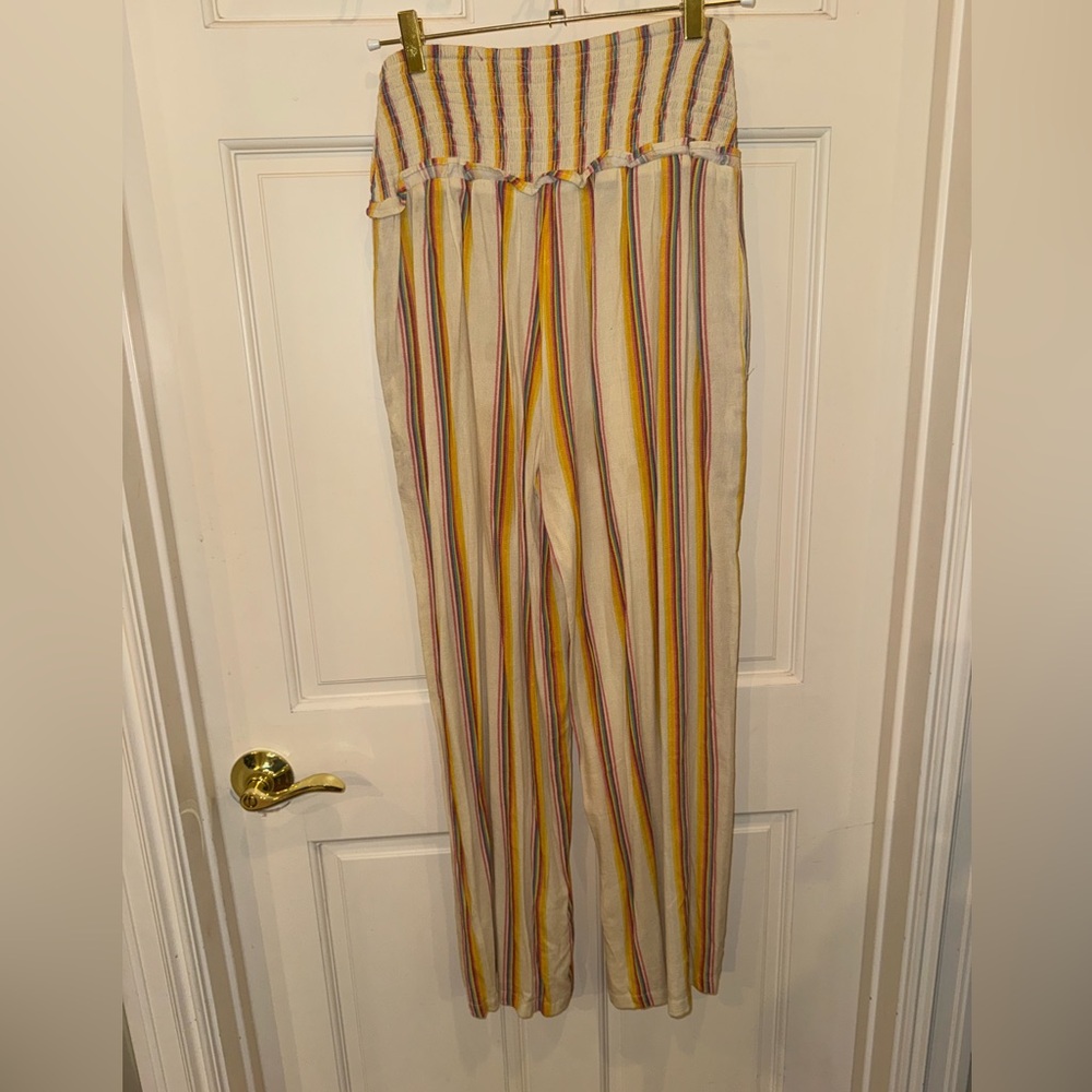 Striped Yellow and White Jumpsuit - Picture 8 of 10